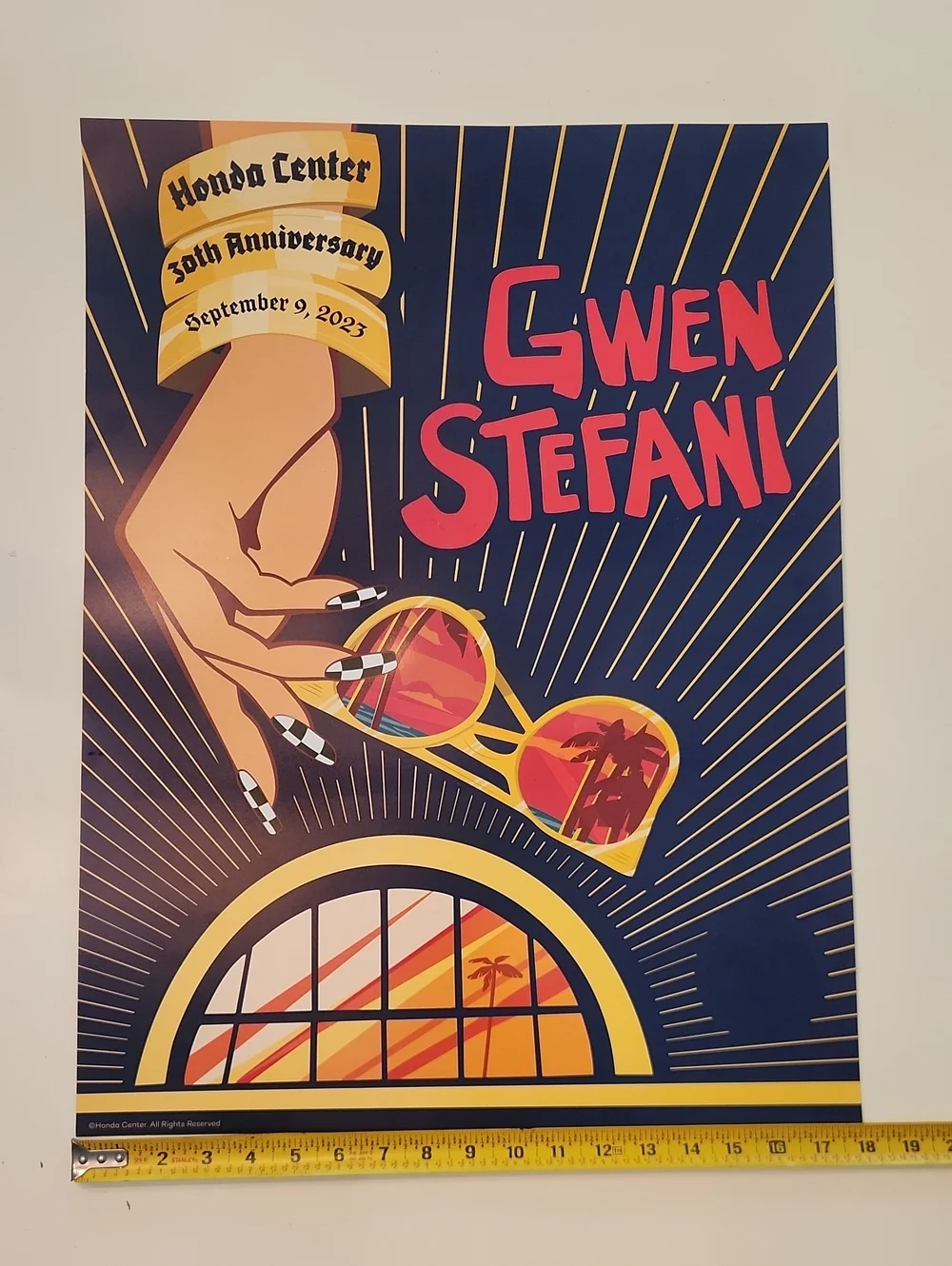 Gwen Stefani Honda Center 30th Anniversary Concert Poster September 9 2023